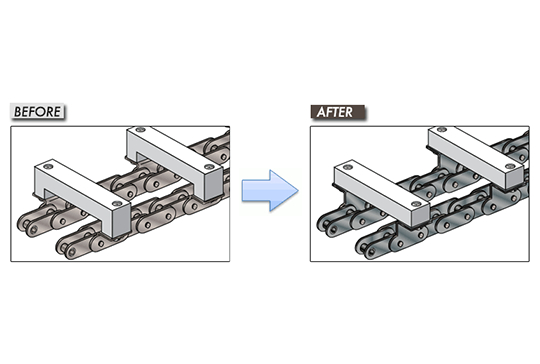 특수 어태치먼트 부착 체인(플러스α)