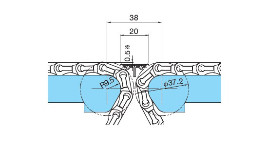 ノーズバーの突合せレイアウト