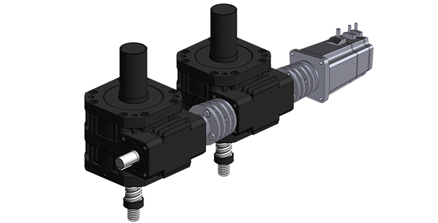 ジャッキ2台連動運転イラスト