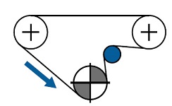 다축 구동시 중간 아이들러