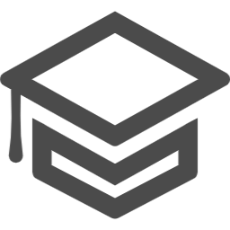 대학 모자 아이콘