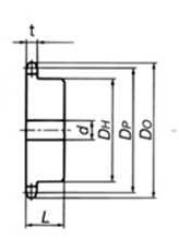 스프로킷 각부의 명칭